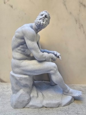 Boxer at Rest 3D Printed Ancient Greek Bronze Statue Sculpture