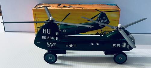 US Navy HU Tin Helicopter - B&S Jumbo- Blomer and Schuler - Made in West Germany