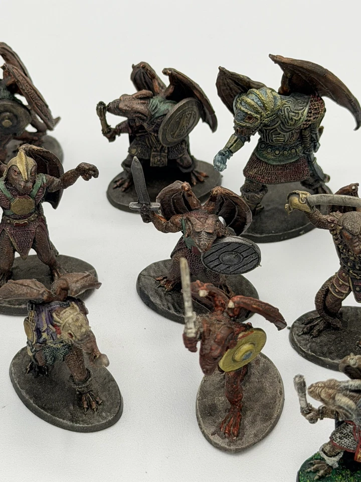 Vintage Lot Of 13 Ral Partha Dragonlance Dragonmen Draconians EXPERTLY PAINTED - Image 3 of 4