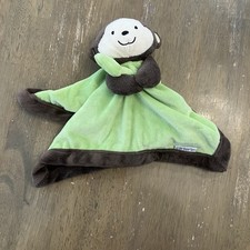 Carters Baby Monkey Lovey/Security Blanket Green Brown Tan Plush