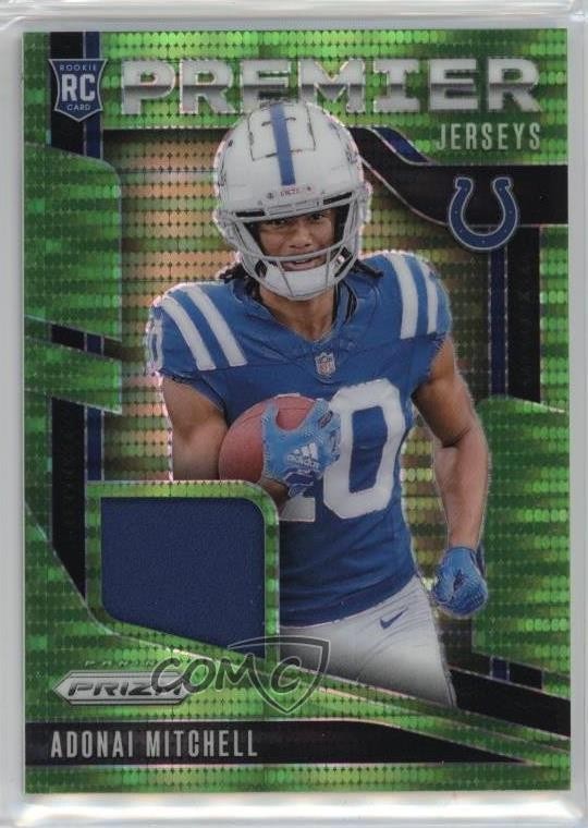 2024 Panini Prizm Premier Jerseys Neon Green Pulsar Adonai Mitchell #PJ-AML w5b
