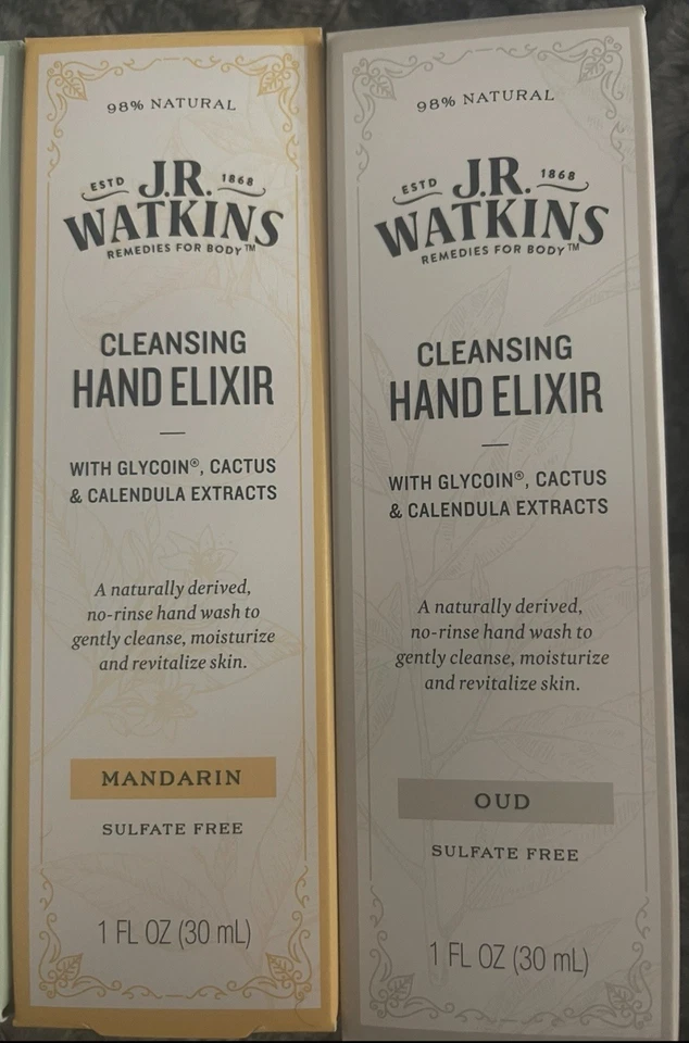 Dr. Watkins Elixir de manos limpiadoras Paquete de 4 sabores diferentes 1 oz cada uno  Foto 3 de 3
