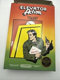 Nintendo NES Hangtab 5-Screw Elevator Action Game, Complete in Box, Tested