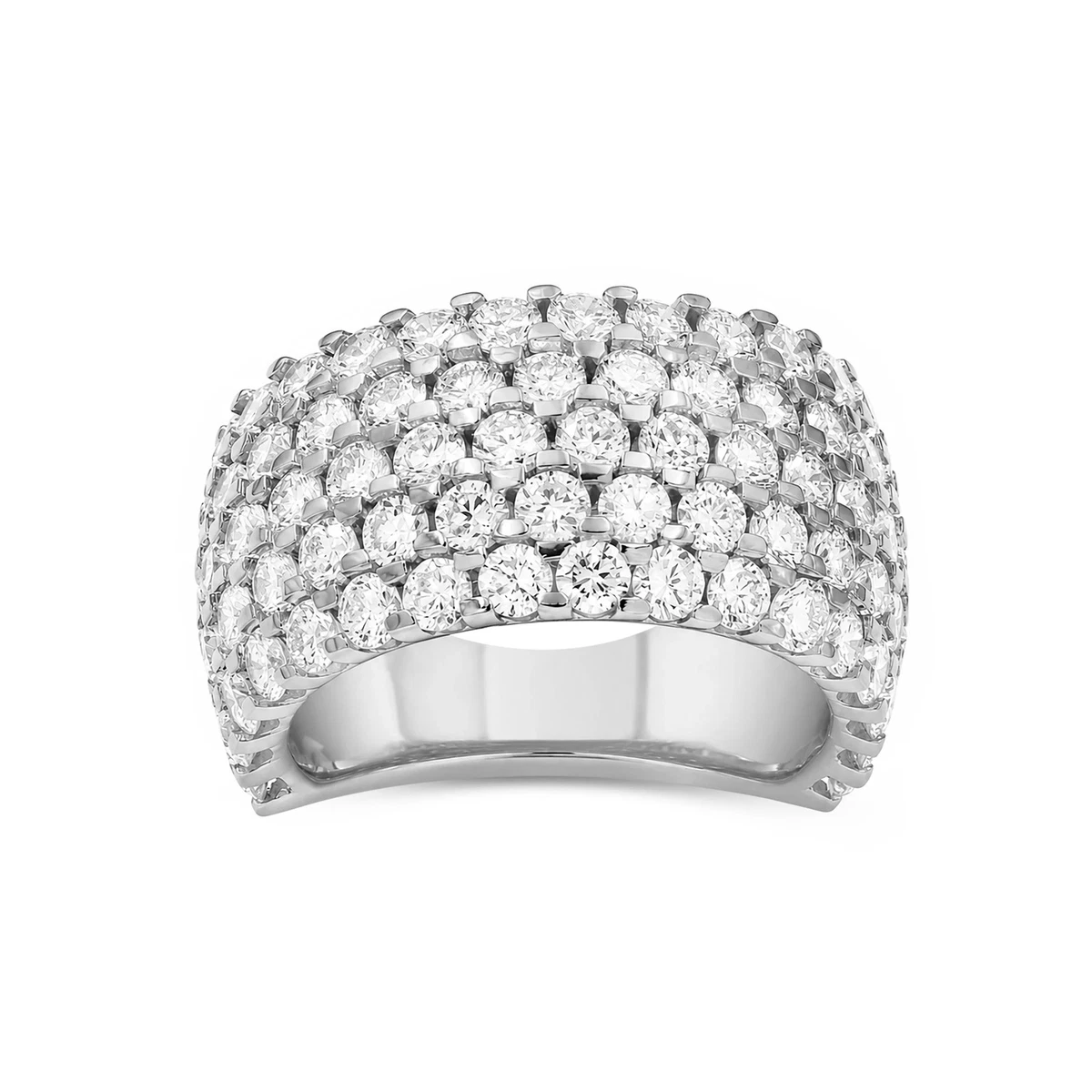 Sterling Silver Diamond Fine Rings Ring 925 Metal Purity 6 Ring