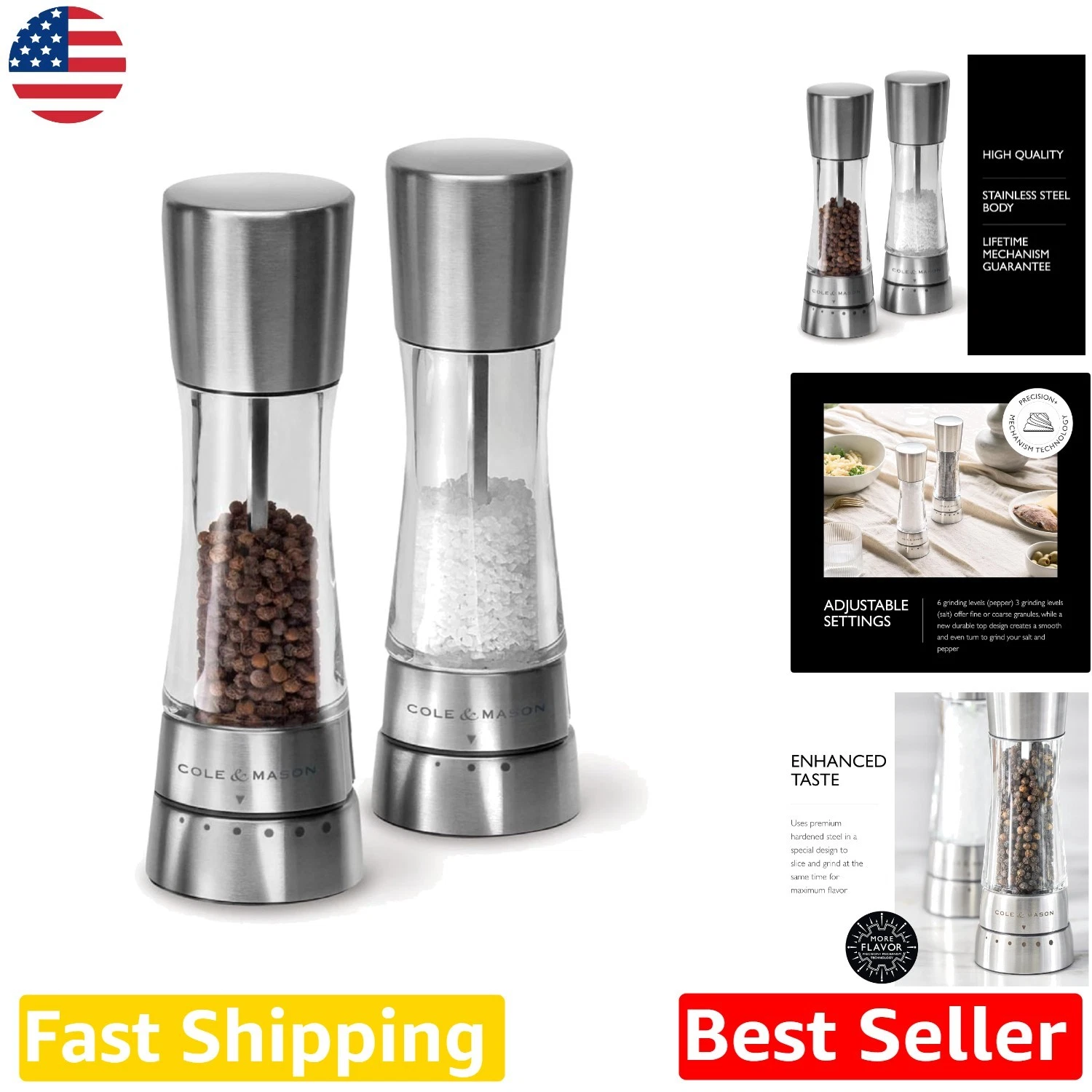 Salt and Pepper Grinder Set