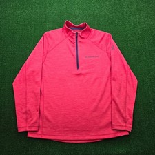 Vineyard Vines Performance Sankaty Sweater Mens Large Salmon Quarter Zip Logo