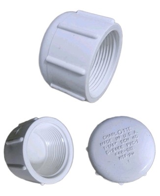 Charlotte PVC 1- 1/4 inches NSF-PW Cap Female Pipe Threaded SCH-40 USA