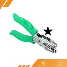 1Pcs 1/4" Star Single Hole Punch Handheld Hole Puncher with Grip Green