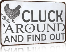 Funny Chicken Gifts Chicken Tin Sign for Home Farm Chicken Coop Farmhouse Kitche