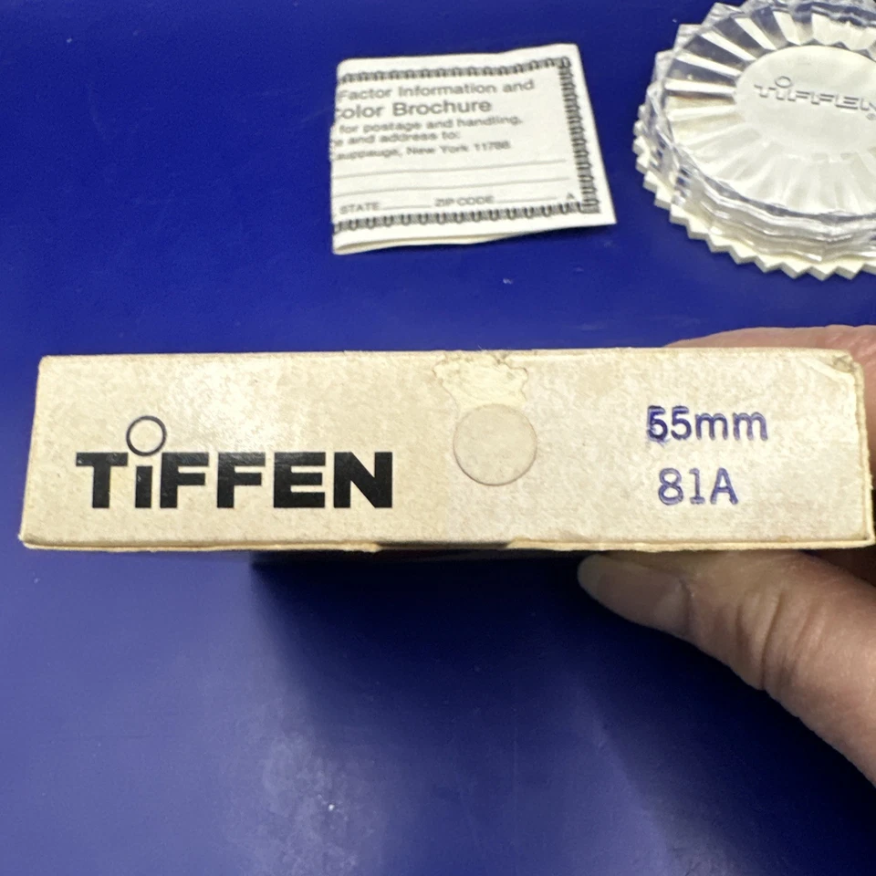 NOS TIFFEN 55mm Photography Sepia Lens Filter - 81A, USA Threaded W/ Case - Image 4 of 4