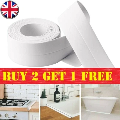 5A-GOODS 3.2Mx22MM Sealing Strip Bath Shower Sink Basin Edge White Sealant Tape UK STK