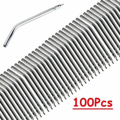 100Pcs Dental Air Water Spray Triple 3-way Syringe Metal Nozzles/Tips/Tube 100x