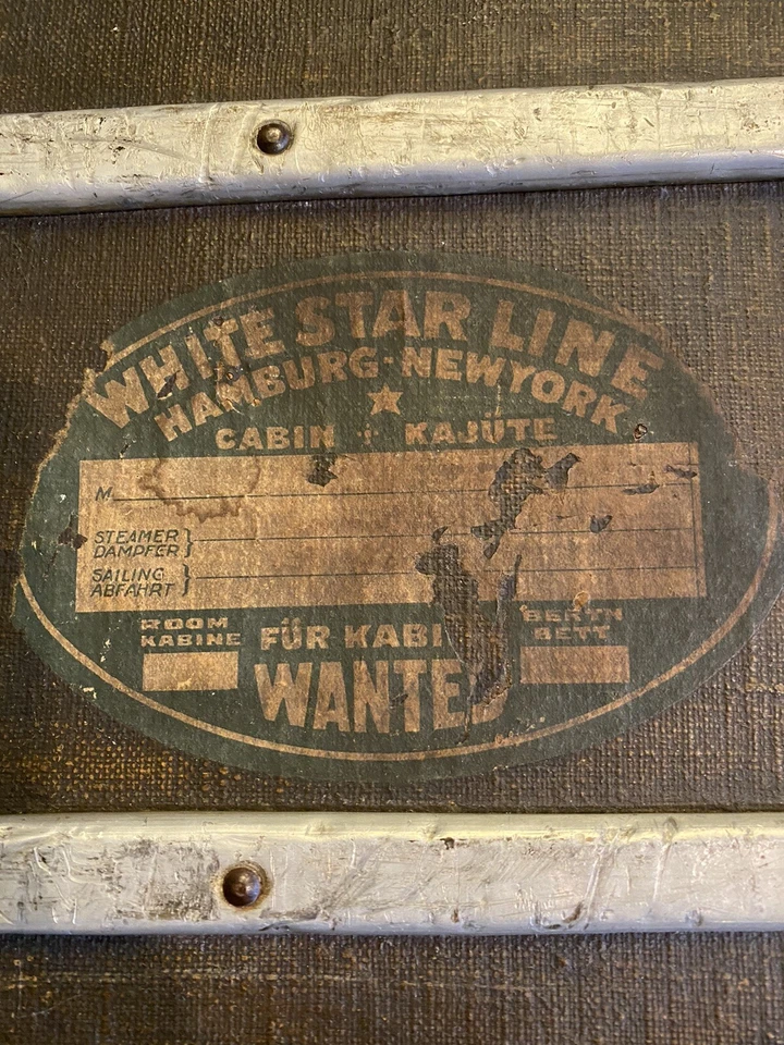 White Star Line, 1911 Doctor Stateroom Steamer Travel Trunk/Chest - Titanic Era! - Image 3 of 4