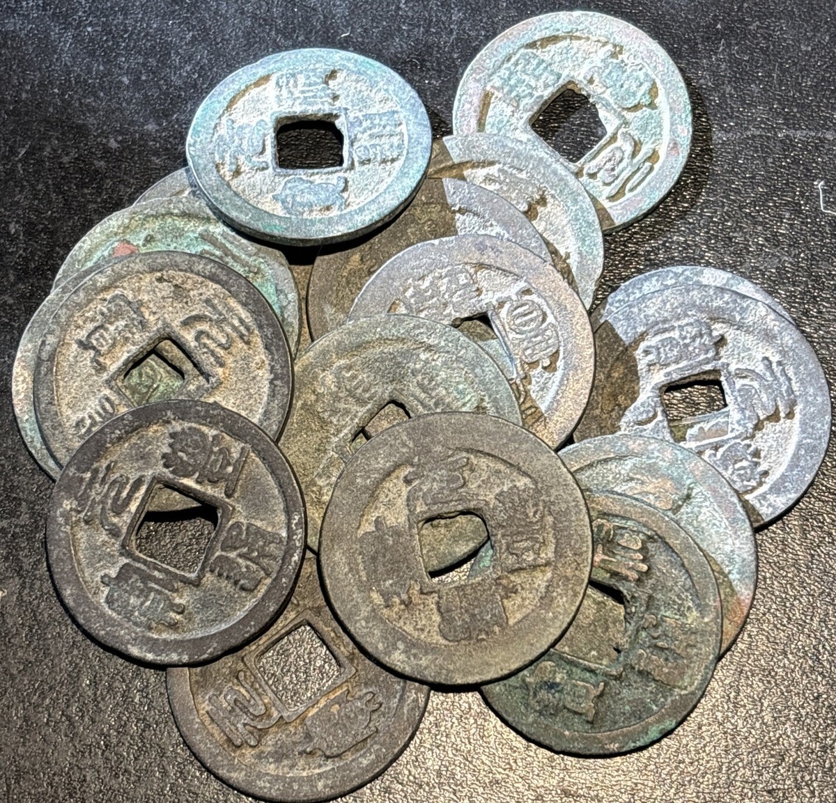 【入手困難希少品】中国古銭幣 硬幣 戦国時代 布幣 花幣 刀幣 在銘 珍品 極珍 1086-1093 AD China 元 寶 佑 通 Yuan You Tong Bao Seal Script