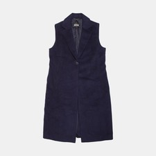 Riani Longline Waistcoat / Size 12 / Mid-length / Womens / Blue / Wool Blend