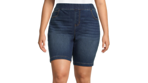 Terra & Sky Pull On Bermuda Short Dark or Medium Wash Sizes 0X