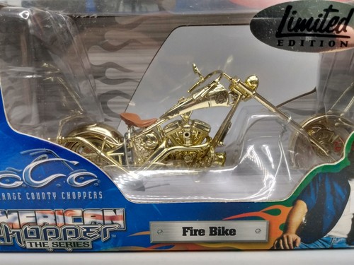 2005 American Chopper Fire Bike Limited Edition 1:18 Die Cast GOLD - Picture 2 of 7