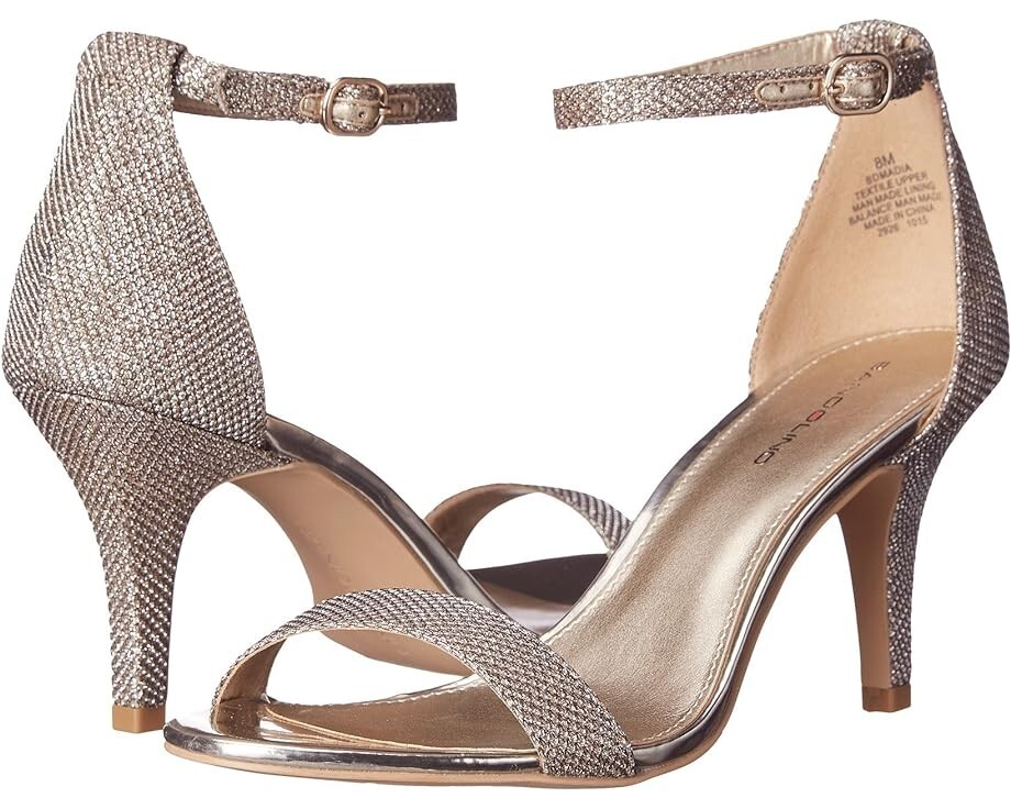 BANDOLINO Womens Sparkling Gold Rhinestone Madia Pumps Dress Sandals SZ 7  MEDIUM | eBay