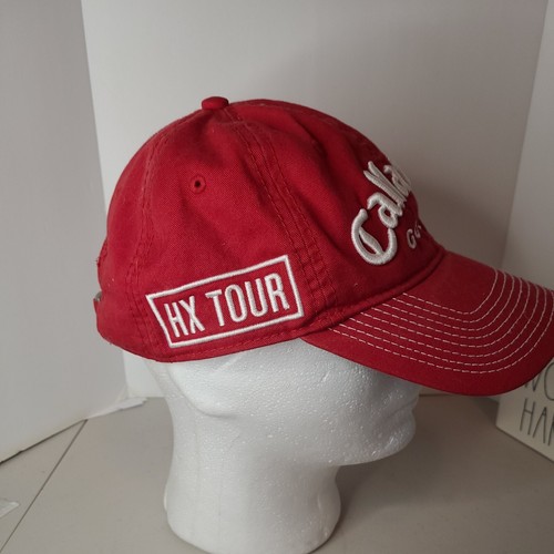 Callaway Golf Hat Cap Black HX Tour Embroidered Red FT 5 New Era Adjustable - Picture 2 of 6