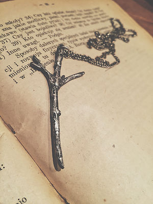 ALGIZ HANDMADE sterling silver Rune pendant, oxidized silver, VIKING, Darkwood