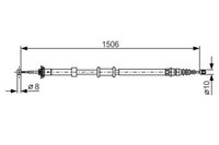 Bosch Handbremsseil Rechts FüR Fiat 500 595 695 500C 595C 695C C Panda 0.9 1.4