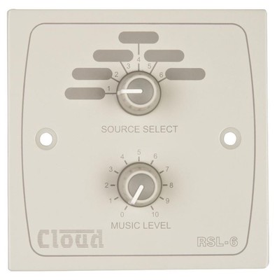 CLOUD - Remote Music Source Select and Level Control Panel, White