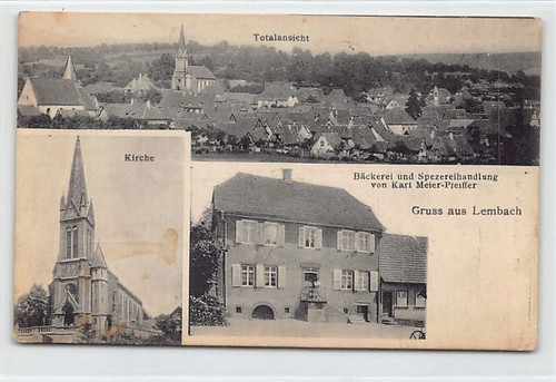 France - LEMBACH (67) Boulangerie Karl Meier-Pfeiffer - Eglise - Vue générale - - Bild 1 von 2