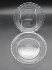Vintage Pyrex Set of 2 Clear Pie Dish Plates #206 Ruffled Edge