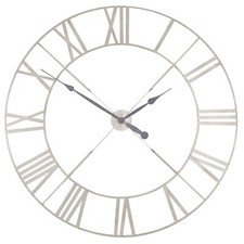 Image of Vintage Cream Distressed 110cm Twist Frame Wall Clock