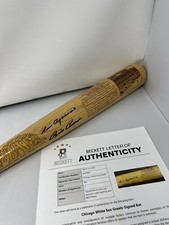 Luis Aparicio Pierce Appling Signed Comiskey Cooperstown Stadium Bat Beckett