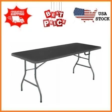 Cosco 6 Foot Premium Folding Table, Black