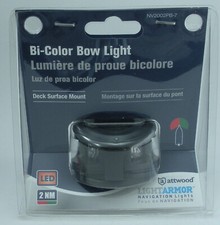 Attwood NV2002PB-7 LED Black Composite Round Bi-Color Bow Side Light 2NM