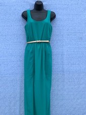 SALE @ CHARLOTTE RUSSE Boho Maxi Split Sheer Leg Belt Dress Womens Sz M ❤️sj17j4
