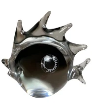V. Mason & C. Murano Italy Art Glass Fish Gray Puffer Fish