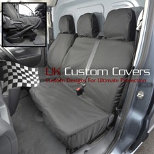 Peugeot Expert Van Tailored & Waterproof Front Seat Covers 2016 Black 298
