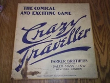 Antique Parker Bros. game in original box Crazy Traveller had instruction    Z70