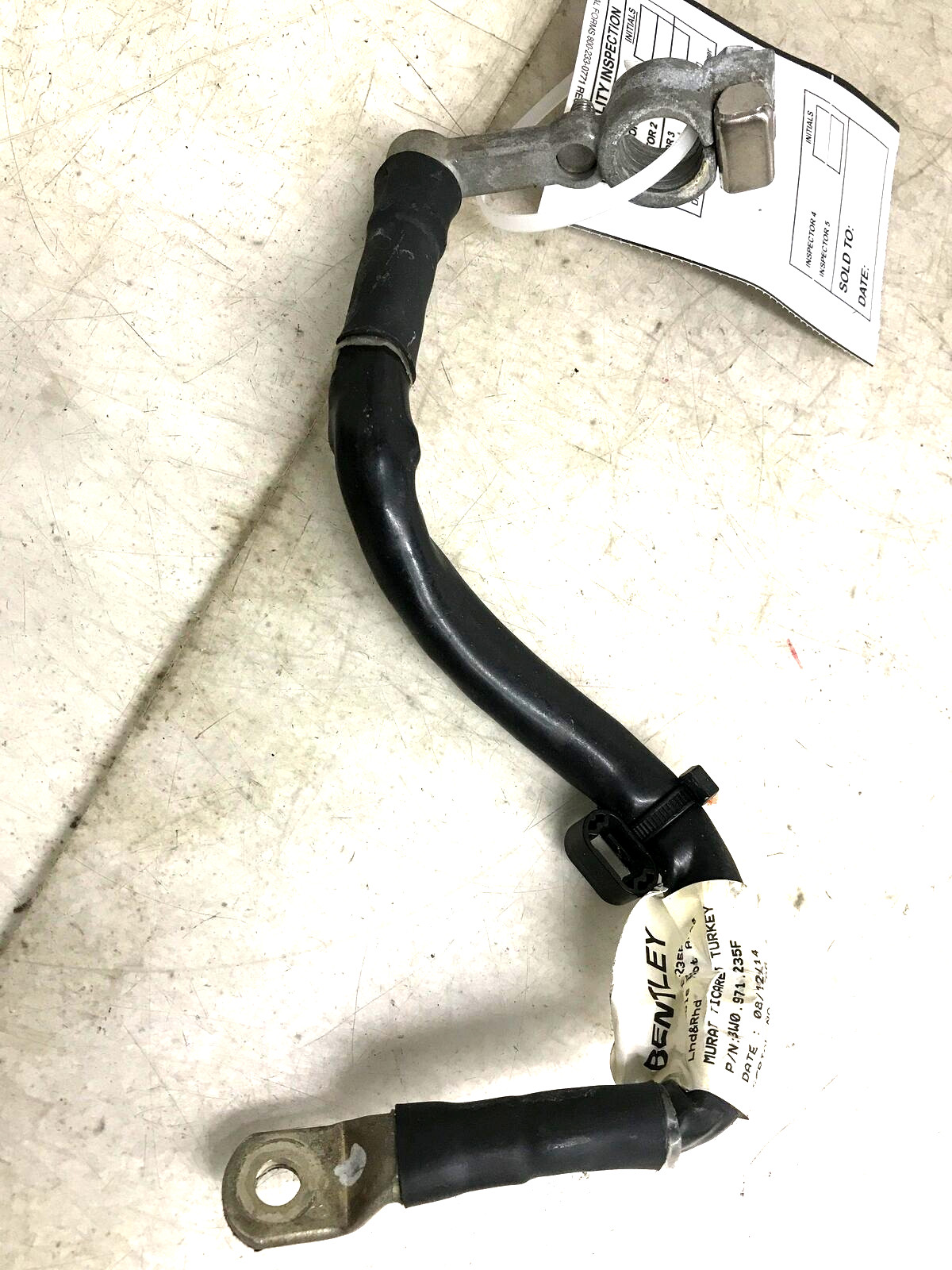2013 - 2019 BENTLEY FLYING SPUR TRUNK NEGATIVE BATTERY GROUND CABLE 3W0971235F