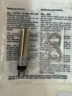 BRAND NEW PHOTOELECTRIC SENSOR S5N-MA-5-C10-PK  18MM TUBULAR SENSOR DATALOGIC