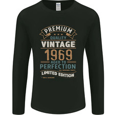 Premium Vintage 57th Birthday 1969 Mens Long Sleeve T-Shirt