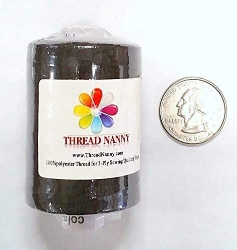 10 Black and White Spools of 3-PLY Polyester Sewing Quilting Serger Threads