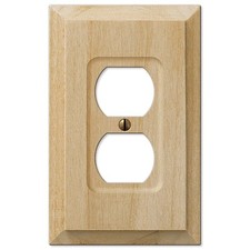 Amerelle Baker Alder Unfinished Wood Switch Plate  Outlet Covers Wallplate