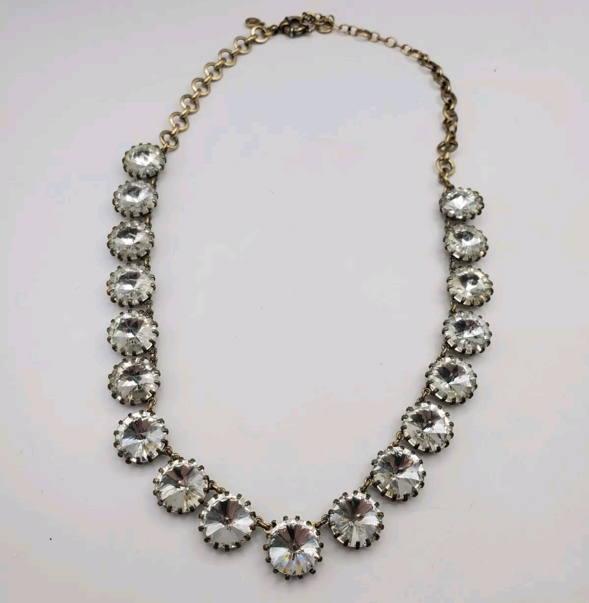 J. Crew Gold Tone Venus Flytrap Clear Rhinestone … - image 2