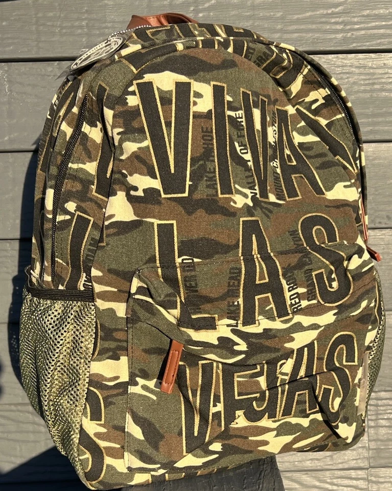 Robin Ruth Лас-Вегас регулируемый рюкзак хлопок холст чувствовать камуфляж новый - Изображение 2 из 3