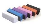 NAIL ART BUFFER ACRYLIC SANDING BLOCK FILES WASHABLE SOFT SPONGE WHITE & ORANGE