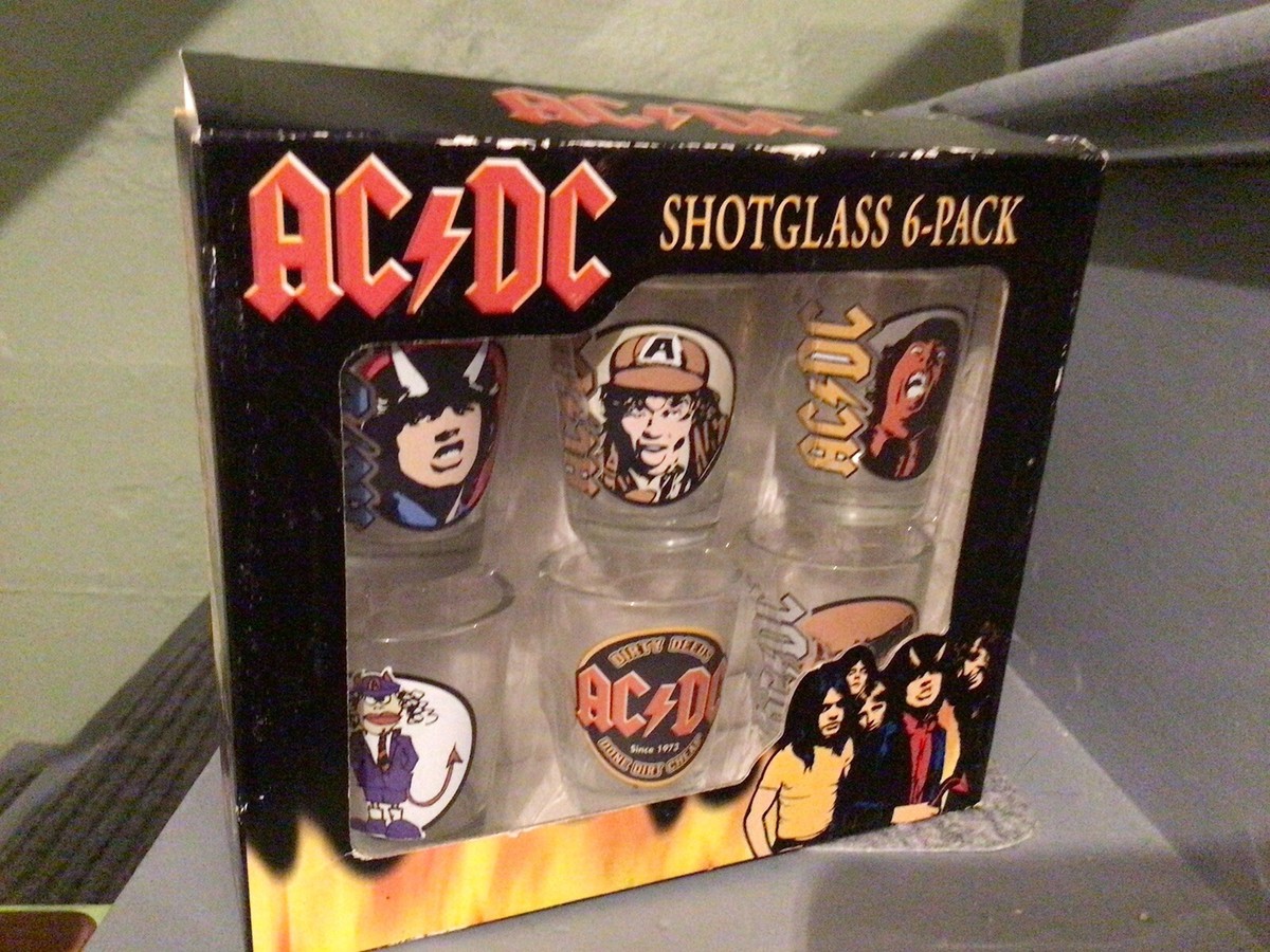 AC/DC ショットグラス　6PACK AC/DC Shot Glass 6-pack New in Box. Live Nation Merchandise 2011