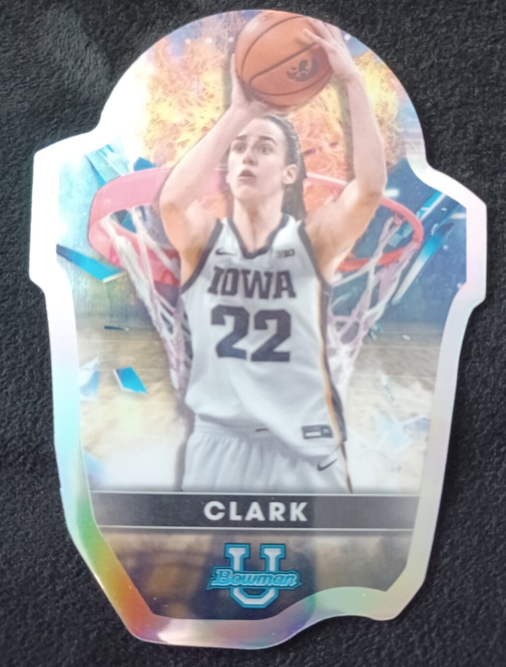 2022-23 Bowman University Best Caitlin Clark Buckets Die Cuts #BB-18