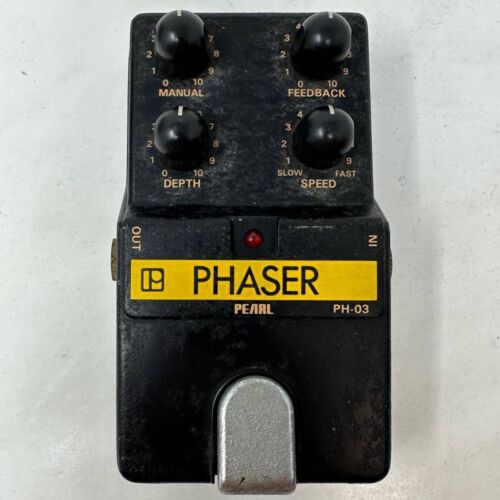 Pédale d'effet de phase vintage Pearl PH-03 Phaser pour guitare fabriquée au Japon avec boîte - Photo 1/9