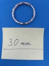 LOT OF 10 RIPPLED SPLIT KEY RINGS 30MM 1-1/8" NICKEL