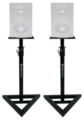 (2) Rockville Adjustable Studio Monitor Speaker Stands For Samson M50 Monitors