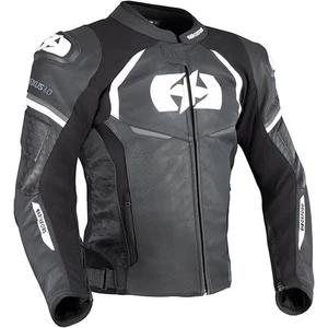 Oxford Nexus 1.0 Leather Motorbike Motorcycle Jacket - Black / White